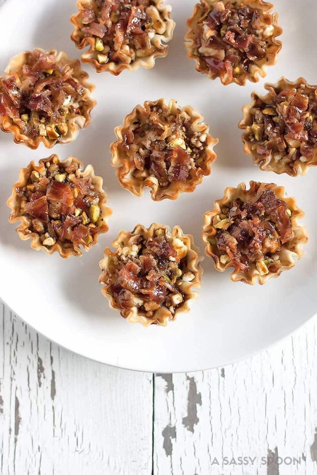 Bacon Recipes - Bacon Goat Cheese Pistachio Bites - Best Ideas for A Bacon Recipe - Candied Bacon, Baked Bacon In The Oven, Dishes to Have Bacon for Dinner, Appetizers, Easy and Healthy Bacon Tips - Chicken and Asparagus Dishes, Snacks, Lunches and Even Desserts http://diyjoy.com/best-bacon-recipes