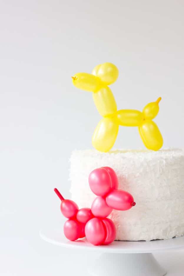 DIY Baby Shower Decorations - DIY Balloon Animal Cake Topper - Easy Decorations for A Baby Shower - Creative Cake Ideas For Babies Boys and Girls- Shower Game Ideas and Decor for Parties- Banners, Cake, Invitations and Favors 