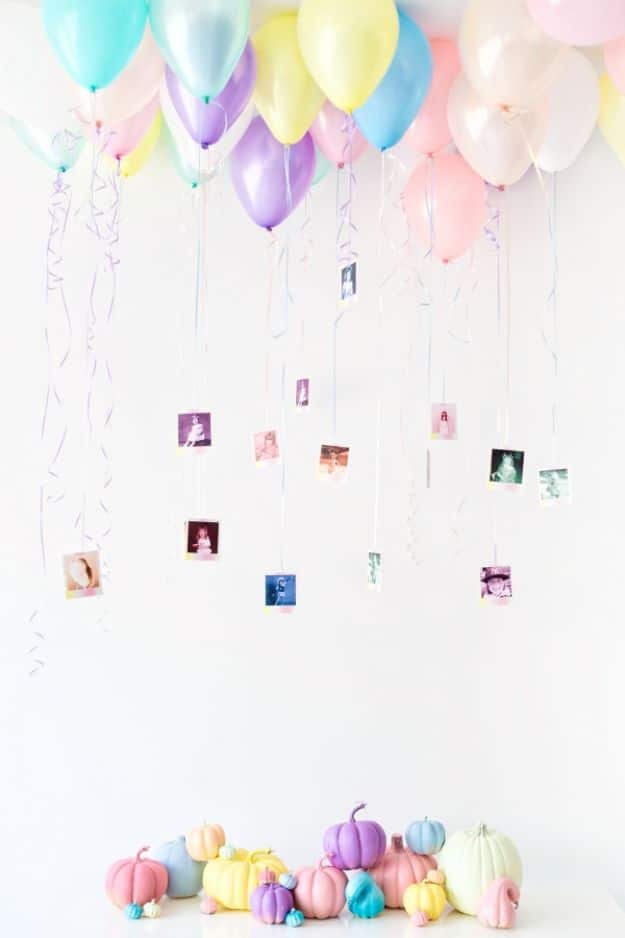 DIY Baby Shower Decorations - DIY Picture Balloons - Cute and Easy Ways to Decorate for A Baby Shower Ideas in Pink and Blue for Boys and Girls- Games and Party Decor - Banners, Cake, Invitations and Favors #babygifts #babyshower #diybabygifts