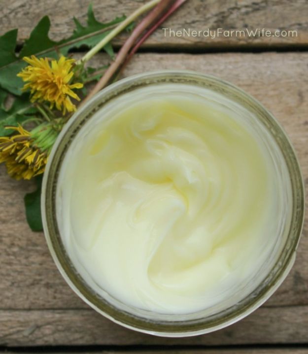DIY Lotion Recipes - Dandelion Magnesium Lotion - How To Make Homemade Lotion - Natural Body and Skincare Recipe Ideas - Use Essential Oils, Coconut and Avocado and Shea Butter, Goats Milk, Lavender, Peppermint 