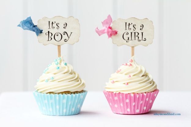 DIY Baby Shower Decorations - Gender Reveal Baby Shower - Cute and Easy Ways to Decorate for A Baby Shower Ideas in Pink and Blue for Boys and Girls- Games and Party Decor - Banners, Cake, Invitations and Favors #babygifts #babyshower #diybabygifts