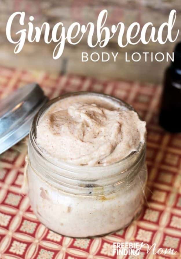DIY Lotion Recipes - Gingerbread Body Lotion - How To Make Homemade Lotion - Natural Body and Skincare Recipe Ideas - Use Essential Oils, Coconut and Avocado and Shea Butter, Goats Milk, Lavender, Peppermint 