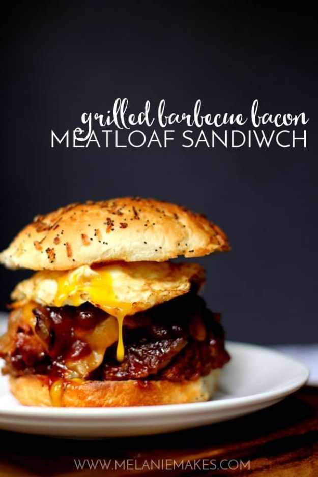 Bacon Recipes - Grilled Barbecue Bacon Meatloaf Sandwich - Best Ideas for A Bacon Recipe Candied Bacon, Baked Bacon In The Oven, Dishes to Have Bacon for Dinner, Appetizers, Easy and Healthy Bacon Tips - Chicken and Asparagus Dishes, Snacks, Lunches and Even Desserts http://diyjoy.com/best-bacon-recipes