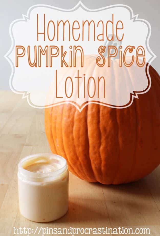 DIY Lotion Recipes - Homemade All Natural Pumpkin Spice Lotion - How To Make Homemade Lotion - Natural Body and Skincare Recipe Ideas - Use Essential Oils, Coconut and Avocado and Shea Butter, Goats Milk, Lavender, Peppermint 