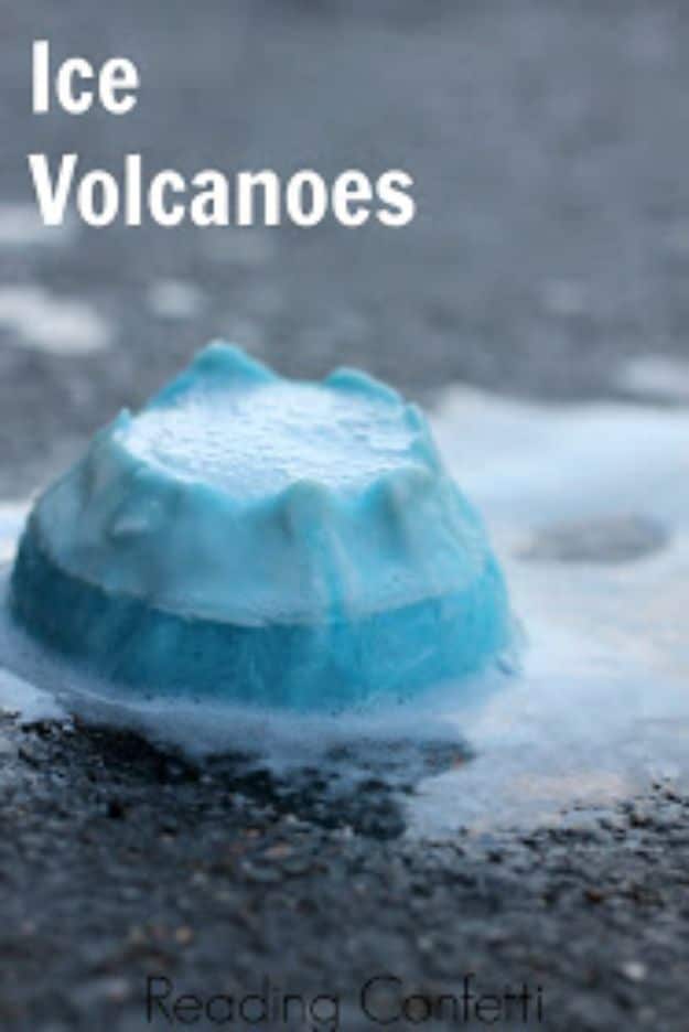 Winter Crafts for Toddlers and Kids - Ice Volcanoes - Easy Art Projects and Craft Ideas for 2 Year Olds, Preschool Age Children - Simple Indoor Activities, Things To Make At Home in Wintertime - Snow, Snowflake and Icicle, Snowmen - Classroom Art Projects #kidscrafts #craftsforkids #winters