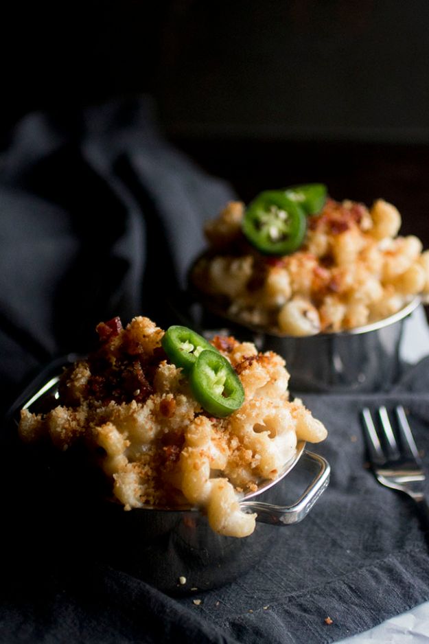 Macaroni and Cheese Recipes - Jalapeño Popper Mac and Cheese - Best Mac and Cheese Recipe - Baked, Crockpot, Stovetop and Easy, Quick Variations - Homemade, Creamy Sauce - Pioneer Woman Favorites - Velveets Cheddar and 3 Cheese Bacon, Breadcrumbs   