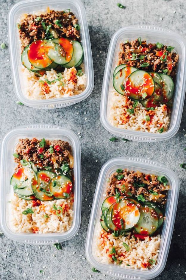 Meal Prep Ideas - Korean Beef Meal Prep Bowls - Recipes and Planning Tips for Making a Week of Meals - Easy, Healthy Recipe Ideas to Make Ahead - Weeknight Dinners Lunches  #mealprep #dinnerideas