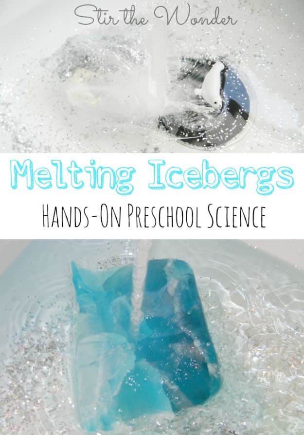 Winter Crafts for Toddlers and Kids - Melting Icebergs - Easy Art Projects and Craft Ideas for 2 Year Olds, Preschool Age Children - Simple Indoor Activities, Things To Make At Home in Wintertime - Snow, Snowflake and Icicle, Snowmen - Classroom Art Projects #kidscrafts #craftsforkids #winters