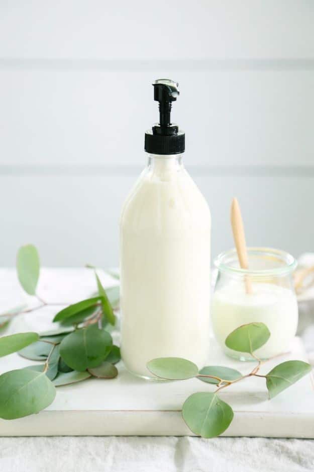 DIY Lotion Recipes - Silky Smooth Homemade Lotion - How To Make Homemade Lotion - Natural Body and Skincare Recipe Ideas - Use Essential Oils, Coconut and Avocado and Shea Butter, Goats Milk, Lavender, Peppermint 