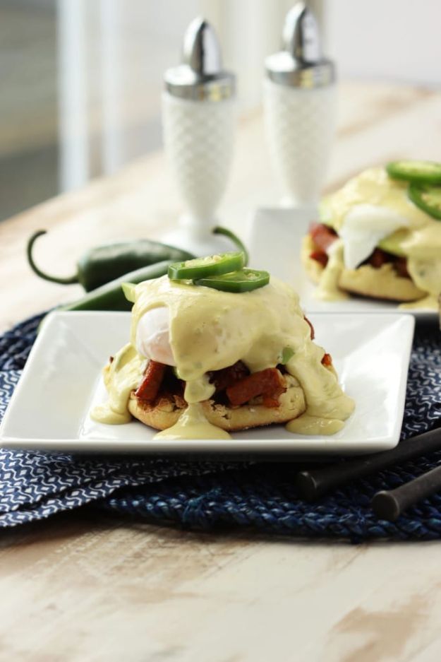 Eggs Benedict Recipes - Southwestern Eggs Benedict with Jalapeño Hollandaise - Best Benedicts and Recipe Ideas for Breakfast, Brunch and Lunch - Easy and Quick Eggs Benedict, Classic, Salmon, Vegetarian and Healthy Variations - How to Make Hollandaise Sauce - Pioneer Woman Favorites - Eggs Benedict Casserole for A Crowd  