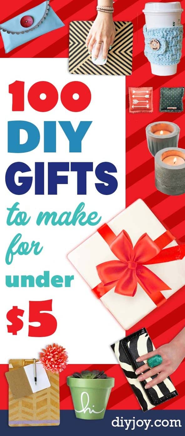 Cheap DIY Gifts - List of Handmade Christmas and Birthday Gift Ideas on A Budget - Inexpensive Homemade DIY Christmas Presents - Do It Yourself Gift Idea for Family and Friends, Mom and Dad, For Guys and Women, Boyfriend, Girlfriend, BFF, Kids and Teens - Dollar Store and Dollar Tree Crafts, Home Decor