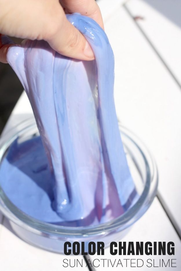 Easy Crafts for Kids - Color Changing Slime - Quick DIY Ideas for Children - Boys and Girls Love These Cool Craft Projects - Indoor and Outdoor Fun at Home - Cheap Playtime Activities #kidscrafts