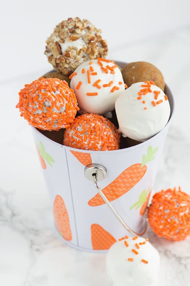 Cake Pop Recipes and Ideas - Cream Cheese Carrot Cake Cake Pops - How to Make Cake Pops - Easy Recipe for Chocolate, Funfetti Birthday, Oreo, Red Velvet - Wedding and Christmas DIY #cake #recipes 