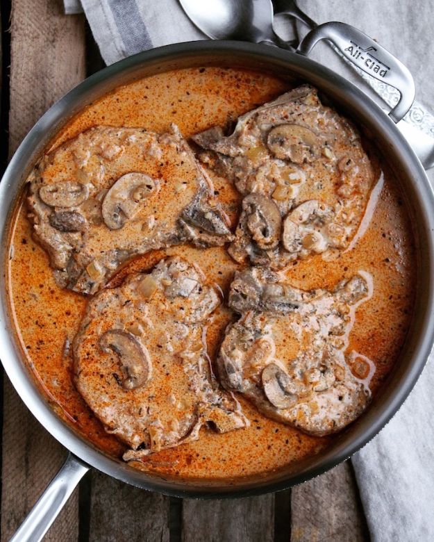 Pork Chop Recipes - Creamy Cajun Pork Chops - Best Recipe Ideas for Pork Chops - Healthy Baked, Grilled and Crockpot Dishes - Easy Boneless Skillet Chops #recipes #porkrecipes #porkchops