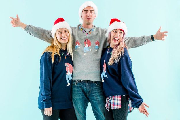 DIY Ugly Christmas Sweaters - DIY the Sold Out Drake Christmas Sweatshirt - No Sew and Easy Sewing Projects - Ideas for Him and Her to Wear to Holiday Contest or Office Party Outfit - Funny Couples Sweater, Mens Womens and Kids #christmas