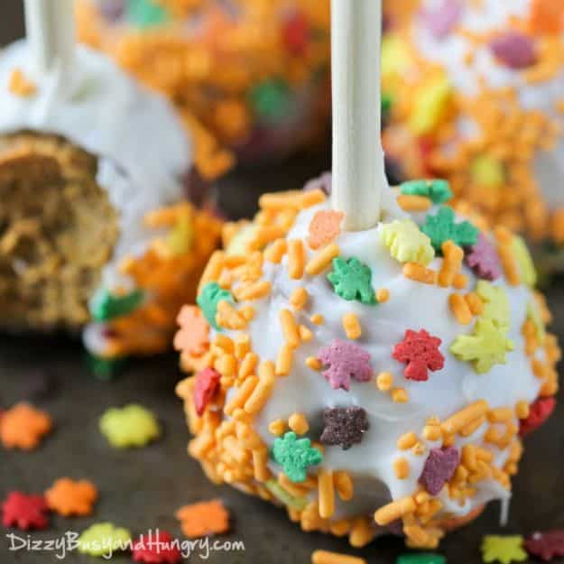 Easy Pumpkin Cake Cake Pop Recipes and Ideas - Easy Pumpkin Cake Pops - Easy Recipe for Chocolate, Funfetti Birthday, Oreo, Red Velvet - Wedding and Christmas DIY #cake #recipes 