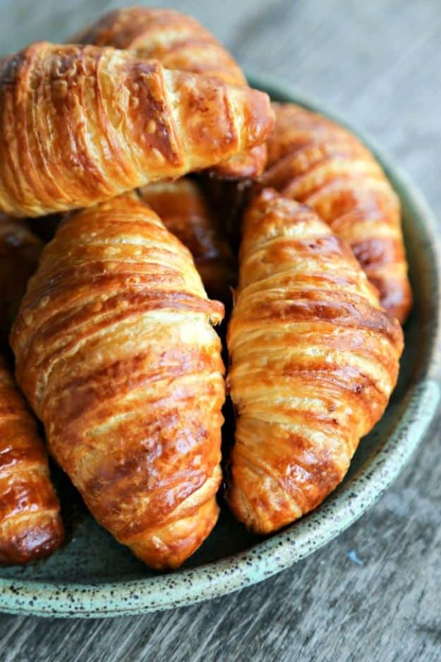 Breakfast Breads - Homemade Croissants - Homemade Breakfast Bread Recipes - Healthy Fruit, Nut, Banana and Vegetable Recipe Ideas - Best Brunch Dishes 