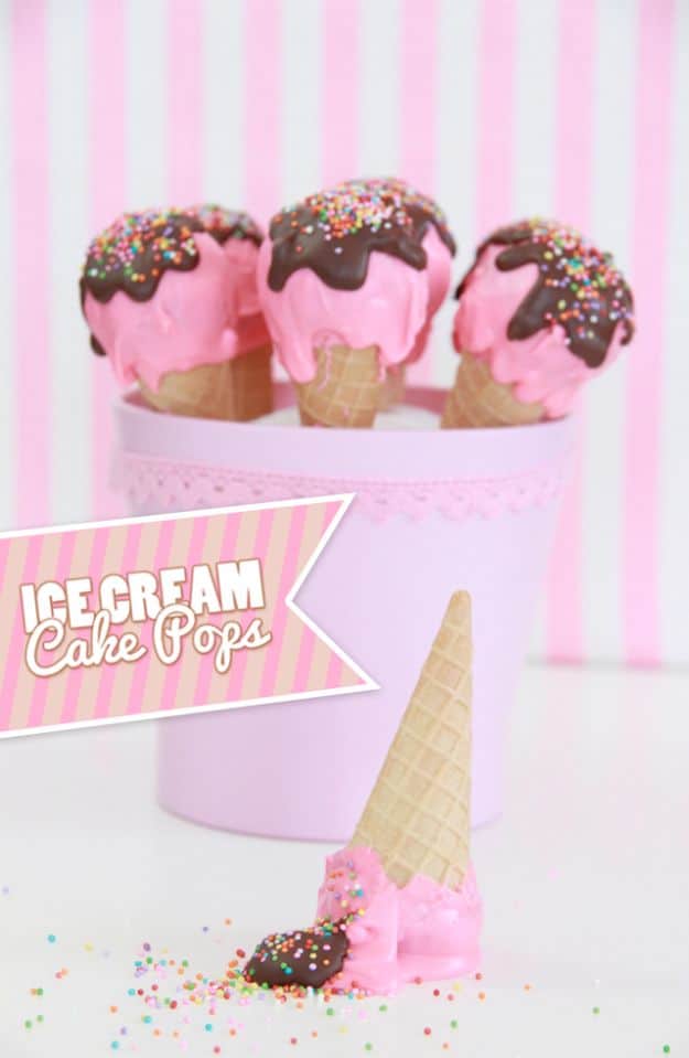 Cake Pop Recipes and Ideas - Ice Cream Cake Pops - How to Make Cake Pops - Easy Recipe for Chocolate, Funfetti Birthday, Oreo, Red Velvet - Wedding and Christmas DIY #cake #recipes 