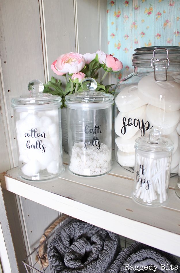 Pretty Bathroom Jars - Eighteen25