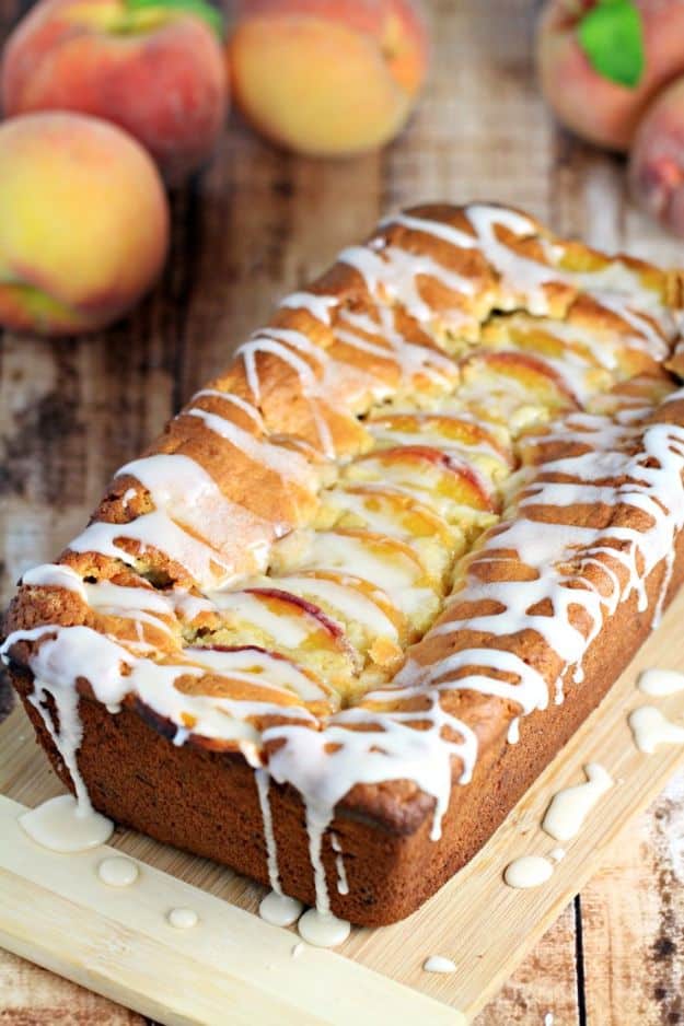 Breakfast Breads - Pecan Peach Quick Bread - Homemade Breakfast Bread Recipes - Healthy Fruit, Nut, Banana and Vegetable Recipe Ideas - Best Brunch Dishes 