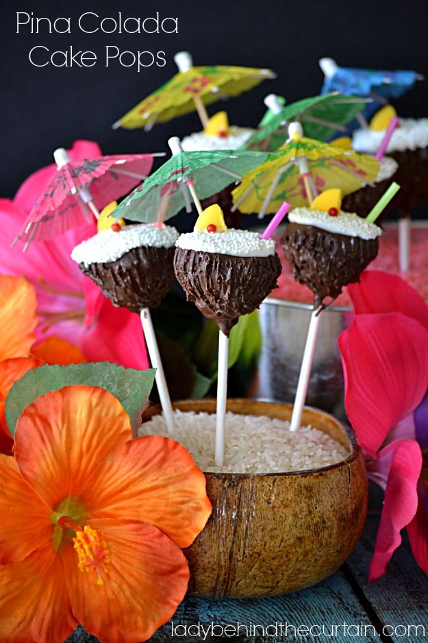 Cake Pop Recipes and Ideas - Pina Colada Cake Pops - Easy Recipe for Chocolate, Funfetti Birthday, Oreo, Red Velvet - Wedding and Christmas DIY #cake #recipes 