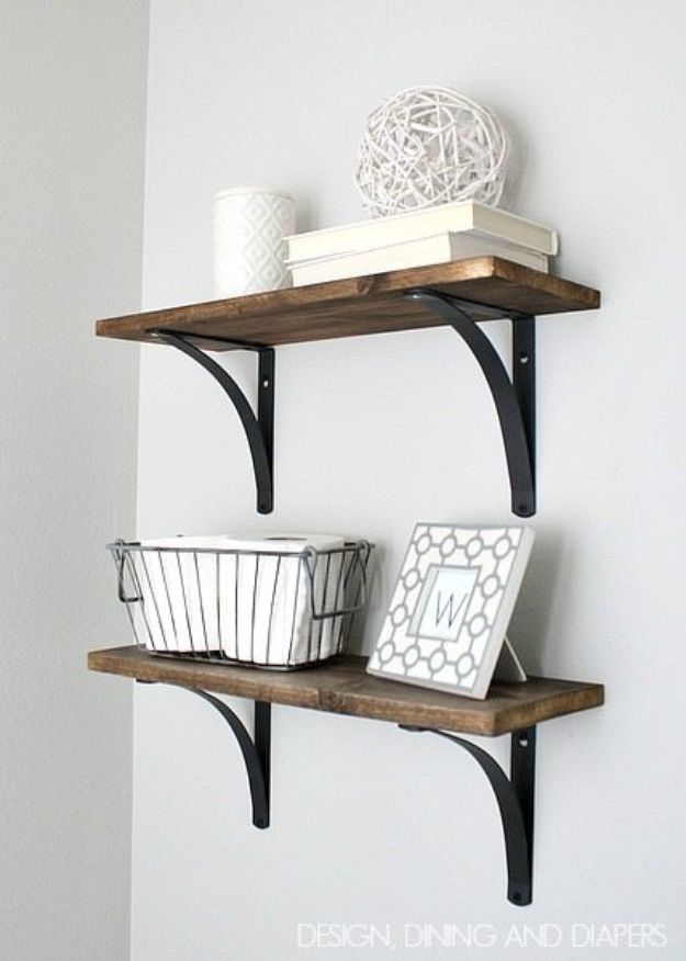 Cheap Bathroom Decor Ideas - Rustic DIY Bathroom Shelving - DIY Decor and Home Decorating Ideas for Bathrooms - Easy Wall Art, Rugs and Bath Mats, Shower Curtains, Tissue and Toilet Paper Holders #diy #bathroom #homedecor