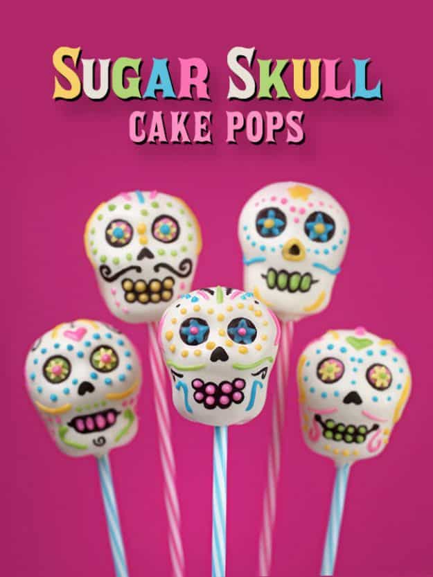 Cake Pop Recipes and Ideas - Sugar Skull Cake Pops - Easy Recipe for Chocolate, Funfetti Birthday, Oreo, Red Velvet - Wedding and Christmas DIY #cake #recipes 