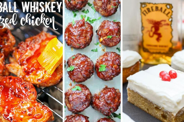 Fireball Whiskey Recipes Fireball Whiskey Recipes - Fire ball Whisky Recipe Ideas - Pie, Desserts, Drinks, Homemade Food and Cocktails #fireball #recipes #food