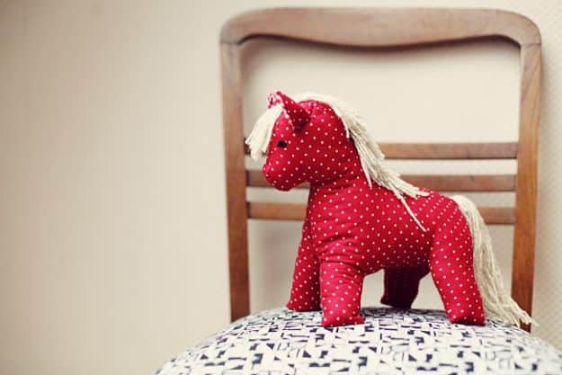 DIY Nursery Decor Ideas for Boys - 1950's Toy Horse - Cute Blue Room Decorations for Baby Boy- Crib Bedding, Changing Table, Organization Idea, Furniture and Easy Wall Art