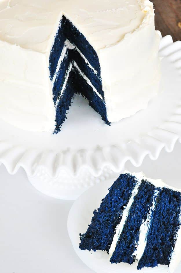 Baby Shower Cakes DIY - Blue Velvet Cake - Easy Cake Recipes and Cupcakes to Make For Babies Showers - Ideas for Boys and Girls, Neutral, for Twins