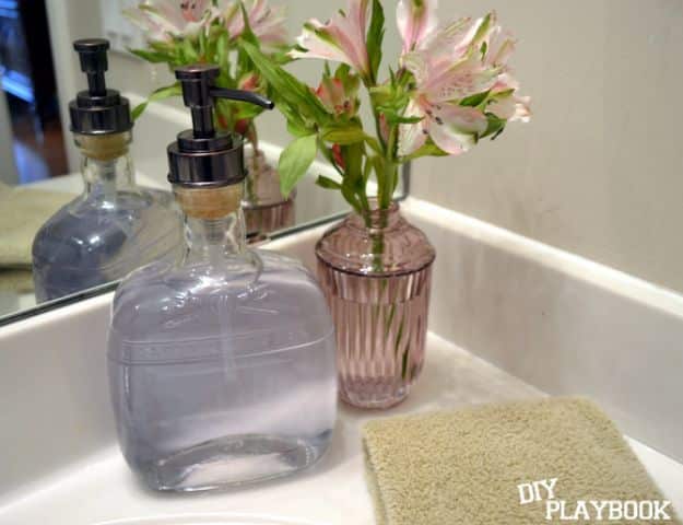 DIY Soap Dispensers - Bourbon Bottle Soap Dispenser - Easy Soap Dispenser Ideas to Make for Kitchen, Bathroom - Mason Jar Idea, Cute Crafts to Make and Sell, Kids Bath Decor