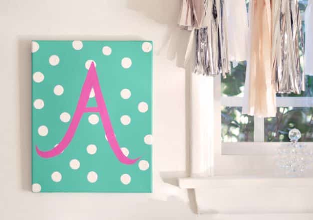 DIY Nursery Decor Ideas for Girls - DIY Baby Monogram - Cute Pink Room Decorations for Baby Girl - Crib Bedding, Changing Table, Organization Idea, Furniture and Easy Wall Art