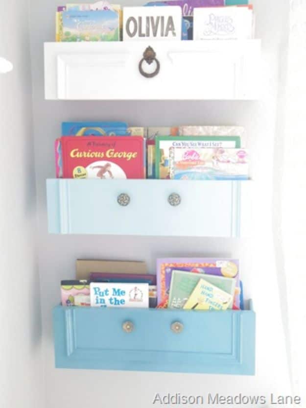 DIY Nursery Decor Ideas for Girls - DIY Bookshelf - Cute Pink Room Decorations for Baby Girl - Crib Bedding, Changing Table, Organization Idea, Furniture and Easy Wall Art