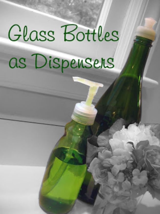 DIY Soap Dispensers - DIY Dispensers from Glass Bottles - Easy Soap Dispenser Ideas to Make for Kitchen, Bathroom - Mason Jar Idea, Cute Crafts to Make and Sell, Kids Bath Decor