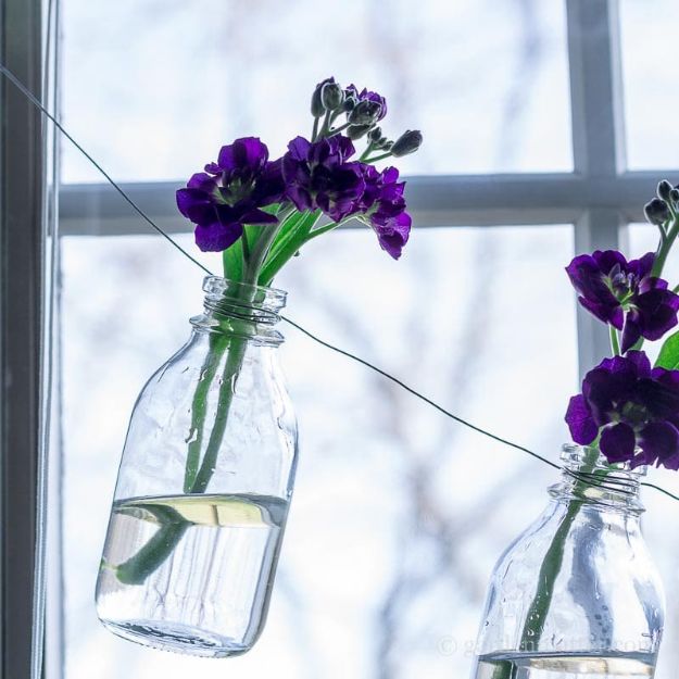 Fun DIY Ideas for Adults - DIY Easy Bottle Garland for Beautiful Flowers Everyday - Easy Crafts and Gift Ideas , Cool Projects That Are Fun to Make - Crafts Idea for Men and Women 