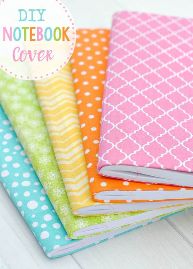 Sewing Projects for Fat Quarters - DIY Notebook Cover - Easy Ideas to Sew With a Fat Quarter - Quick DIY Gifts, Quilt, Placemats, DIY Baby Gift, Project for The Home, Kids, Christmas