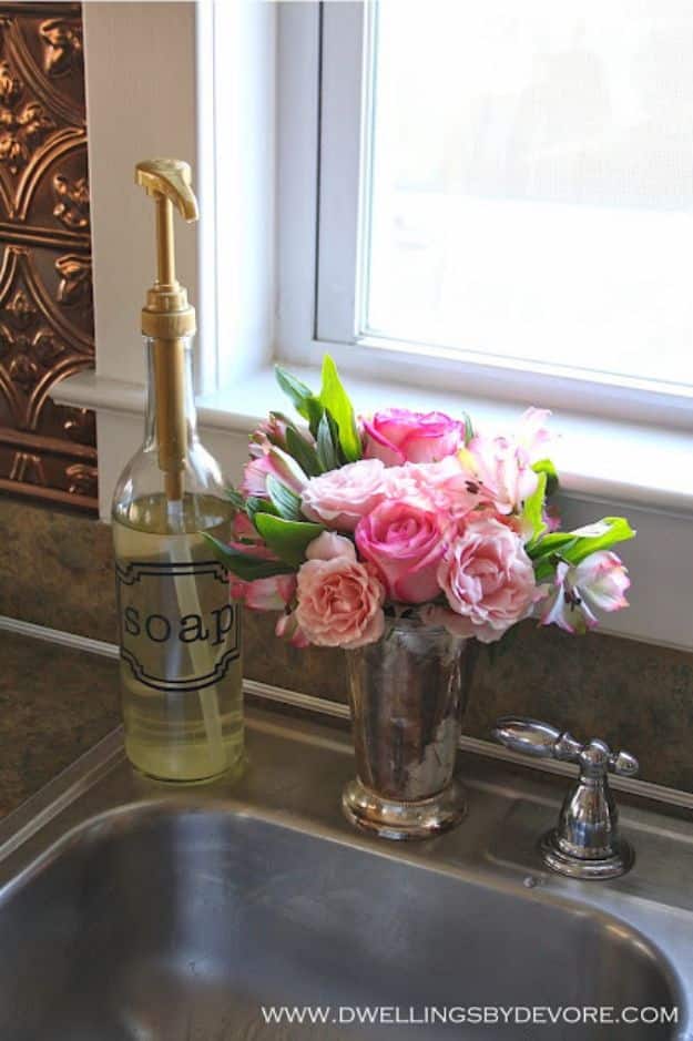 How to Make a Soap Dispenser from a Vase - A Beautiful Mess