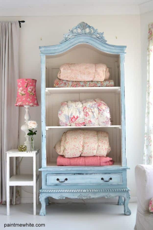 DIY Bedroom Decor Ideas - French Armoire Makeover - Easy Room Decor Projects for The Home - Cheap Farmhouse Crafts, Wall Art Idea, Bed and Bedding, Furniture