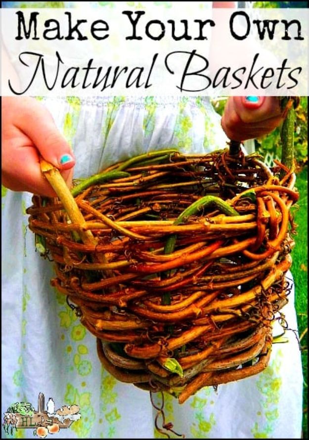 Fun DIY Ideas for Adults - Make Your Own Natural Baskets - Easy Crafts and Gift Ideas , Cool Projects That Are Fun to Make - Crafts Idea for Men and Women 