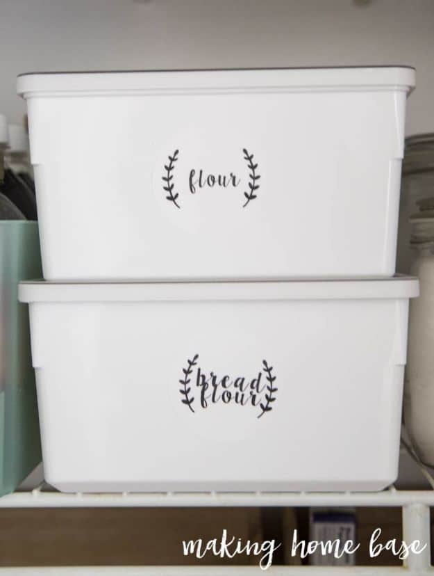 DIY Pantry Organizing Ideas - Organize Pantry With IKEA Food Storage Containers - Easy Organization for the Kitchen Pantry - Cheap Shelving and Storage Jars, Labels, Containers, Baskets to Organize Cans and Food, Spices