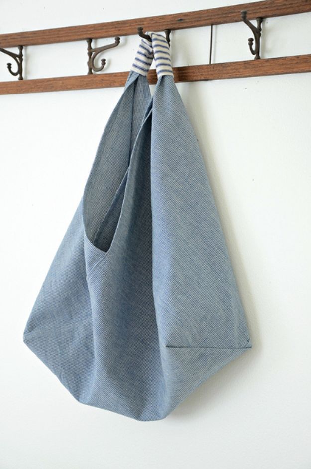 Sewing Projects to Make and Sell - Origami Market Bag - Easy Things to Sew and Sell on Etsy and Online Shops - DIY Sewing Crafts With Free Pattern and Tutorial