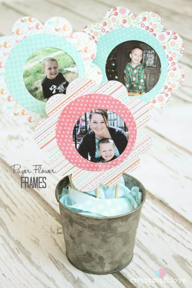 Fun DIY Ideas for Adults - Paper Flower Frames - Easy Crafts for Adults and Gift Ideas , Cool Projects That Are Fun to Make - Crafts Idea for Men and Women 