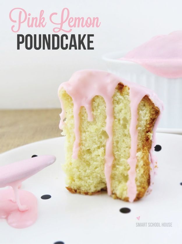 Baby Shower Cakes DIY - Pink Lemon Pound Cake - Easy Cake Recipes and Cupcakes to Make For Babies Showers - Ideas for Boys and Girls, Neutral, for Twins