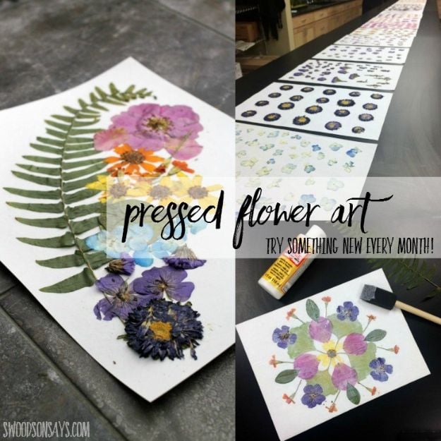 Fun DIY Ideas for Adults - Pressing Flowers & Dried Flower Art - Easy Crafts and Gift Ideas , Cool Projects That Are Fun to Make - Crafts Idea for Men and Women 