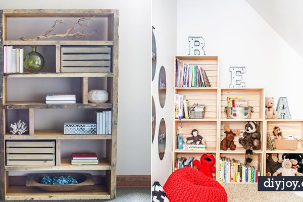 DIY Bookshelf Ideas - DYI Bookshelves and Projects - Easy and Cheap Home Decor Idea for Bedroom, Living Room - Step by Step tutorial #diy #diyideas #diydecor #homedecor