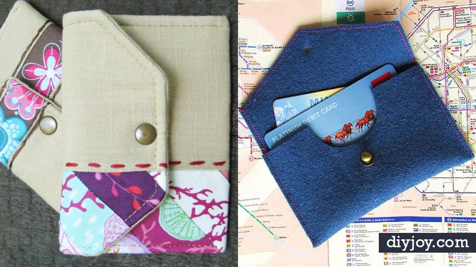 DIY Keychain Card Wallet  How to make a Mini Zipper Purse