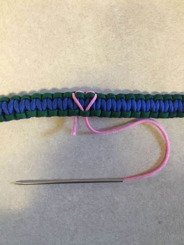 DIY Paracord Bracelet Ideas - Add Hearts to Your Solomon Paracord Bracelet - Tutorials for Easy Woven Paracord Bracelets | Survival and Stitched Patterns With Instructions and How To