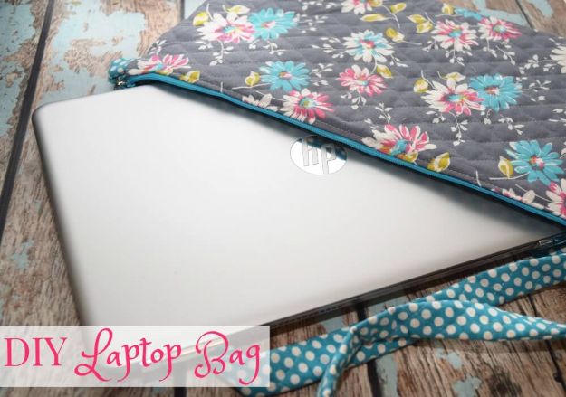 DIY Laptop Bags - Back to School DIY Laptop Bag - Easy Bag Projects to Make For Your Computer - Cool and Cheap Homemade Messnger Bags, Cases for Laptops - Shoulder Bag and Briefcase, Backpack