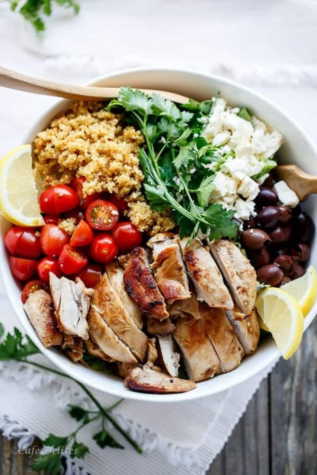 Recipes for Clean Eating - Balsamic Chicken With Lemon Quinoa - Raw and Whole Foods, Unprocessed Meal and Snack Ideas for Lunch and Dinner - Fresh, Healthy Foods and Recipe Ideas
