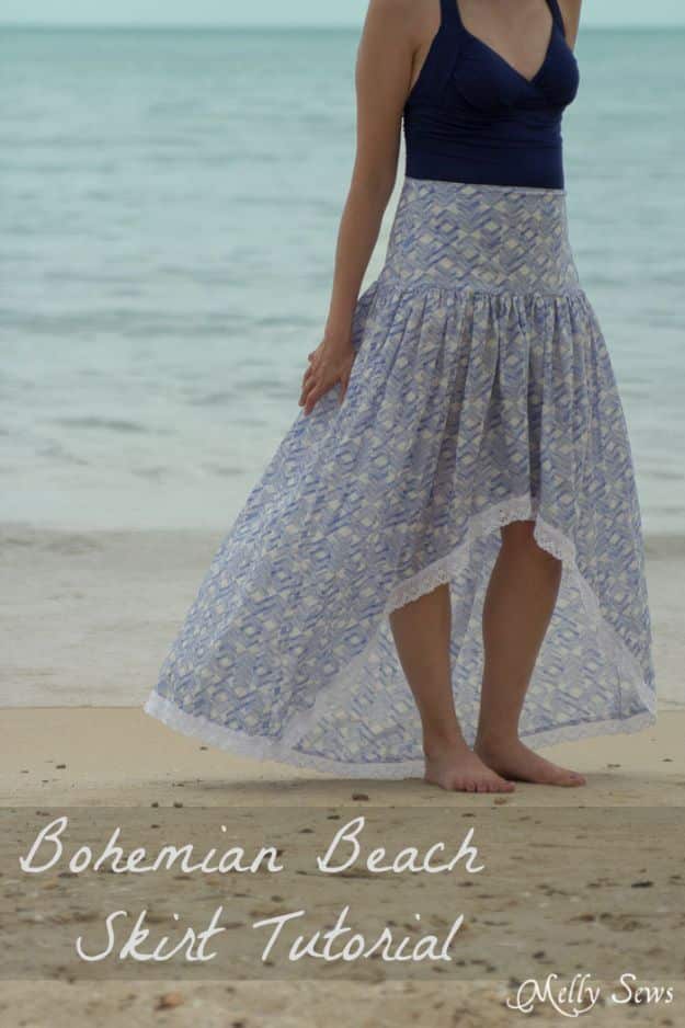 DIY Boho Clothes and Jewelry - Bohemian Skirt - How to Make Easy Boho Fashion On A Budget - Edgy Homemade Hippe Clothing Ideas for Summer, Winter, Spring and Fall